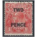 Australia 1930 SG119 2d on 1 1/2d Golden Scarle...