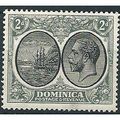 Dominica 1923 SG76 2d Black & Grey Mounted Mint...
