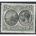 Dominica 1923 SG76 2d Black & Grey Mounted Mint...