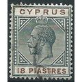 Cyprus 1915 SG83 18 Piastres Black & Brown Fine...