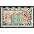 Cook Islands 1949 SG151 1d Black & Green Mounte...