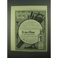 1926 3-in-One Oil Ad - Do You Use Tools?
