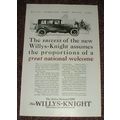 1925 Willys-Knight Car Ad, A Great National Welcome!!