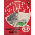 MANCHESTER UNITED v BLACKPOOL football programm...