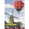 Ladybird Insect Hot Air Balloon Postcard