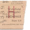 B.T.C. Edmondson Ticket - Wakefield Kirkgate to...