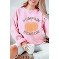Pink PUMPKIN SEASON Crew Neck Drop Shoulder Swe...