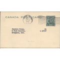 Canada #P73 Postal Card USED Reply Attached 1953