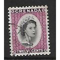 GRENADA 1953 12c BLACK AND REDDISH PURPLE SG 19...
