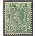 St Vincent 1921 SG131 1/2d Green Mounted Mint ....