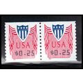 CVP33 25c Shield Very Fine MNH Pair PA5041