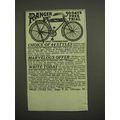 1917 Mead The Ranger Bicycle Ad - Choice of 44 ...