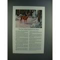 1945 Travelers Insurance Ad w/ Virginia White Tail Deer