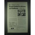 1946 Southern Pacific Railroad Ad - Sunset Limited to Arizona and California