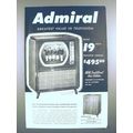 1950 Admiral Television Ad - Greatest Value!