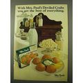 1971 Mrs. Paul's Deviled Crabs Ad - Best of Everything