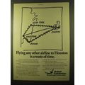 1977 British Caledonian Airline Ad - Flying To Houston