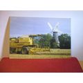 NEW HOLLAND COMBINE & 5 SAILED WINDMILL, ALFORD...