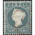 Gambia 1886 SG29 3d Grey Wmk Crown CA Sideways ...