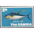 GAMBIA, FISH, Yellowfin Tunny, blue 1971, 2b