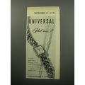 1951 Universal Watch Ad - Universal What More?