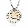 Miss Zoe Lettering LIVE LOVE RESCUE Hollow Gold...