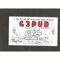 QSL Card G3PUD Ben Bird Grafton Road Causeway G...