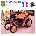Collectors Club card. Classic Cars. Clement-Pan...