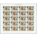 Mark Twain Sheet of Twenty Current Rate Stamps ...