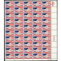 Plane And Globes Full Sheet of Fifty 31 Cent Po...