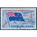 Cook Islands 1967 3c on 4d red & blue SG209 used