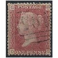 1858 SG43 1d Red Plate 106 Fine Used "DG".