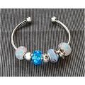 Contemporary Charms European Beads Silver Plate...