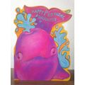 Happy 1st Birthday Daughter - Large Card (Shape...