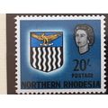 Northern Rhodesia QEII 1963 20s Blue Unmounted ...