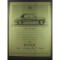 1954 Rover Cars Ad - Pace and quiet