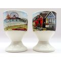 Beach Huts Egg Cups Ceramic 6.5 CM Gift Christm...