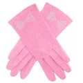 Ladies Gloves Pink with Diamante Bow Detail 23 ...