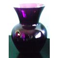 Amethyst colored glass bulb style vase