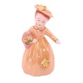 Ornamental Bell Girl in a Orange Dress Carrying...
