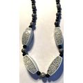 Grey Porcelain Necklace #3285 -18"