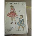 Vintage 1950's Advance 4671 Girl's Dress Patter...