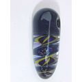Glass Pendant Twisted Swirl Blue Yellow Orange ...