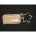 One-off pink white sand colour banded onyx keyr...