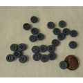KK25 Dark Blue Green Round Shirt Buttons 9mm 3/...