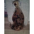 Figurine Fifth Avenue solid glass multicolor cat