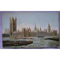 pre 1918 colour postcard Houses of Parliament
