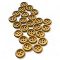 11mm Natural Wooden Buttons Sewing 4-Hole Scrap...