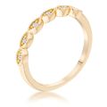Gold Plated Sextus Marquise Delicate Stackable ...