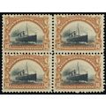 299, Mint F-VF NH 10¢ “Sinking Ship” Block of F...